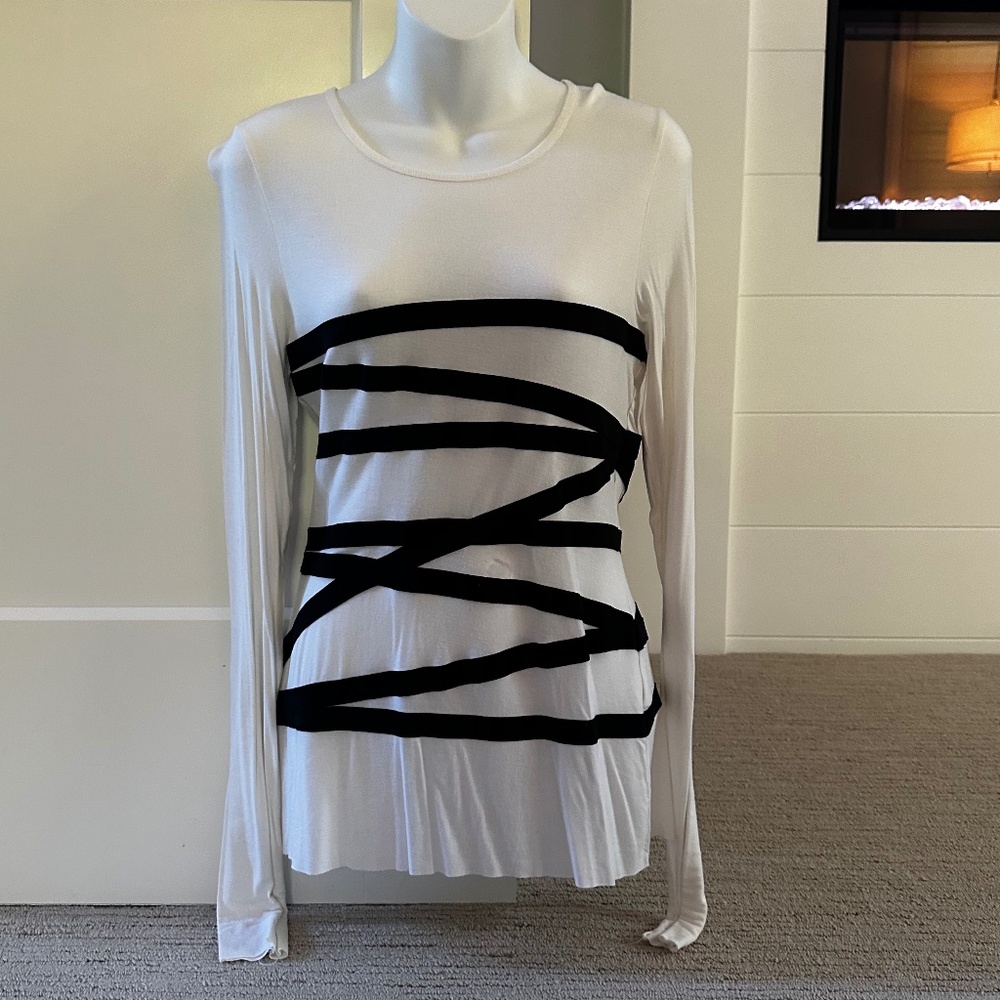 BAILEY 44 Bondage Long-Sleeve Tee + Black Cardigan Lot Sz M - Picture 2 of 4